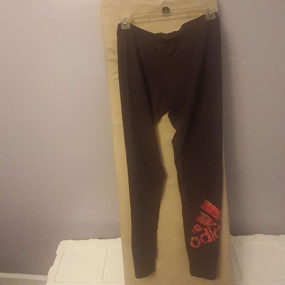 Adidas Women's Cotton Leggings Size Large Purple Pre Loved Excellent Condition